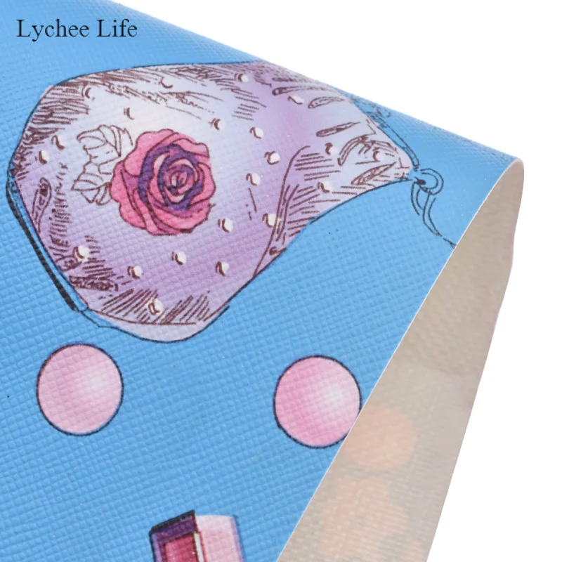 Lychee Life A4 Синтетическая кожа с принтом розы ручная работа Швейные сумки для одежды