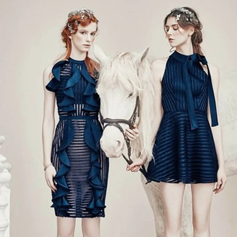 Женское вечернее платье-Автопортрет модельное кружевное платье с популярным