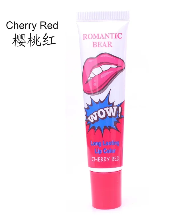 cherry red 5 цветов, стойкий блеск для губ с разрывом, питательная Увлажняющая губная помада - Цвет: cherry red