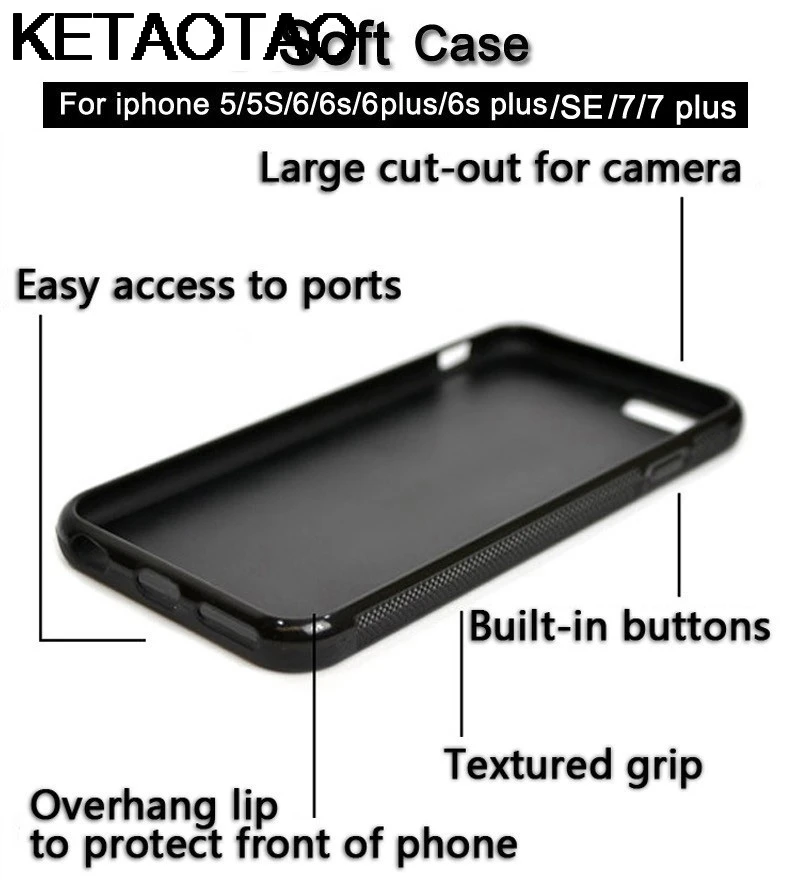 KETAOTAO исчезновение Haruhi Suzumiya для iPhone 5S 6S 7 8 Plus X XR XS MAX черный мягкий чехол телефона