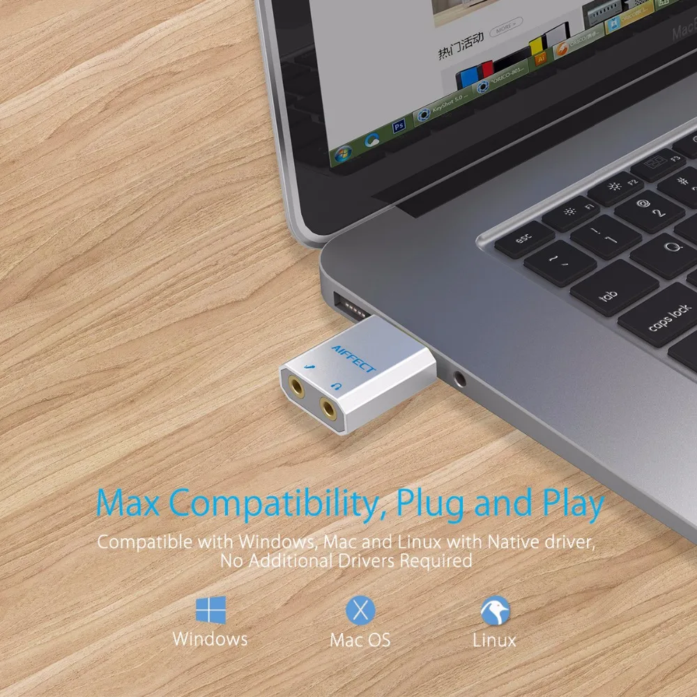 AIFFECT USB звуковая карта Внешний разъем 3 5 мм аудио кабель микрофон адаптер для
