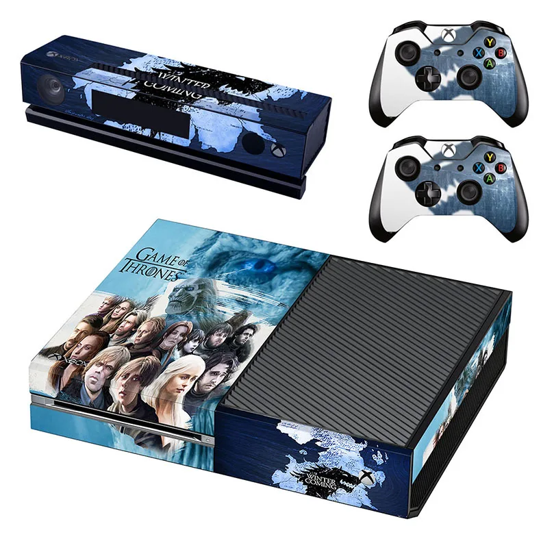 GSTM1084 X box one консоль кожа Виниловая наклейка s Pegatinas Adesivo Игра престолов наклейка для Xbox One консоль Kinect два контроллера - Цвет: GSTM1084