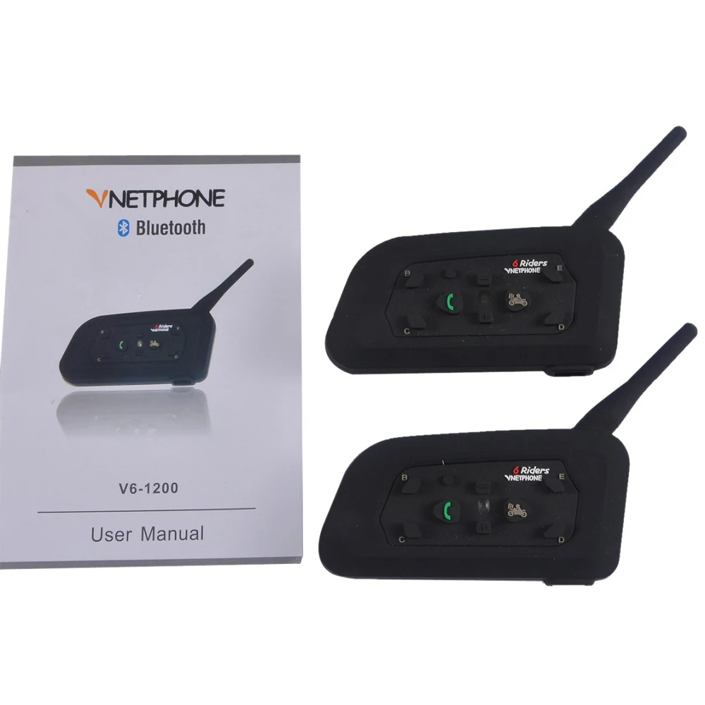 Мотоциклетный Bluetooth шлем домофон V6 стерео гарнитура 6 всадников ветрозащитный