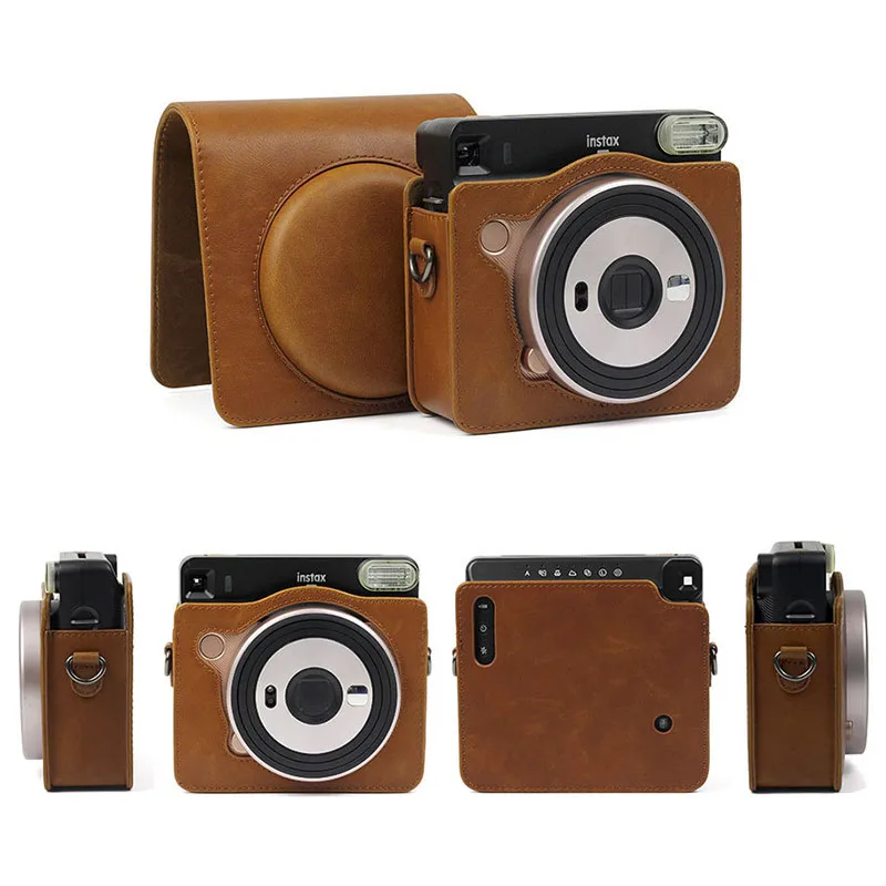 Защитный чехол для камеры Fujifilm Instax Square SQ6 сумка из искусственной кожи с плечевым