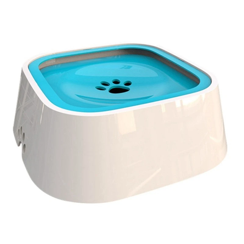 SENYEPETS 1.5L миски для собак квадратная миска для кошки спрей доказательство подачи питьевой воды пластиковая портативная миска для собаки BW709 - Цвет: blue