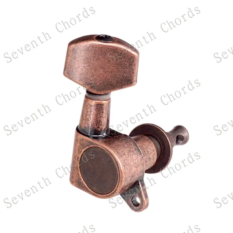 Набор 6 шт. Sealed-gear Guitar Tuning Pegs ключи тюнеры машинные головки для гитары-хромовый и черный и золотистый выбор