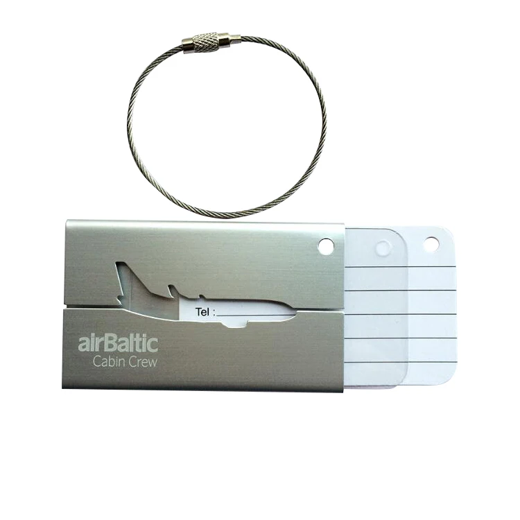 

Custom Aeroplane Style Aluminum Metal High End Travel Luggage Tag