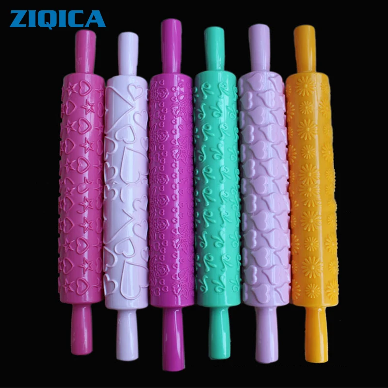 ZIQICA Fondant Baking Cake Embossed Rolling Pin Printing Die Stick Pattern | Дом и сад