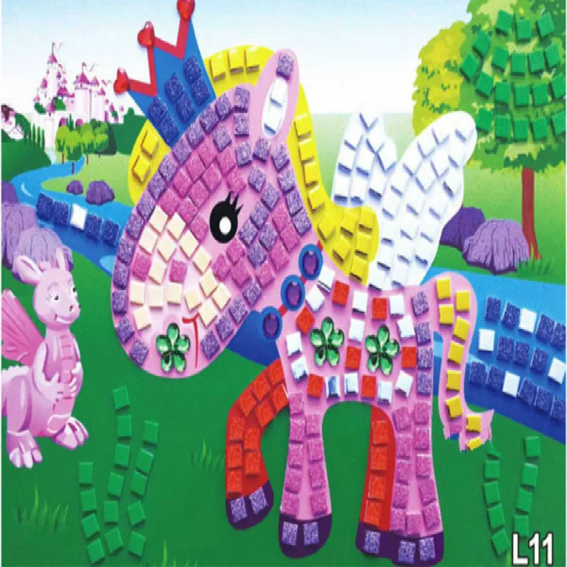 3D Мозаика из пенопласта сделай сам хрустальные наклейки искусство EVA Детский