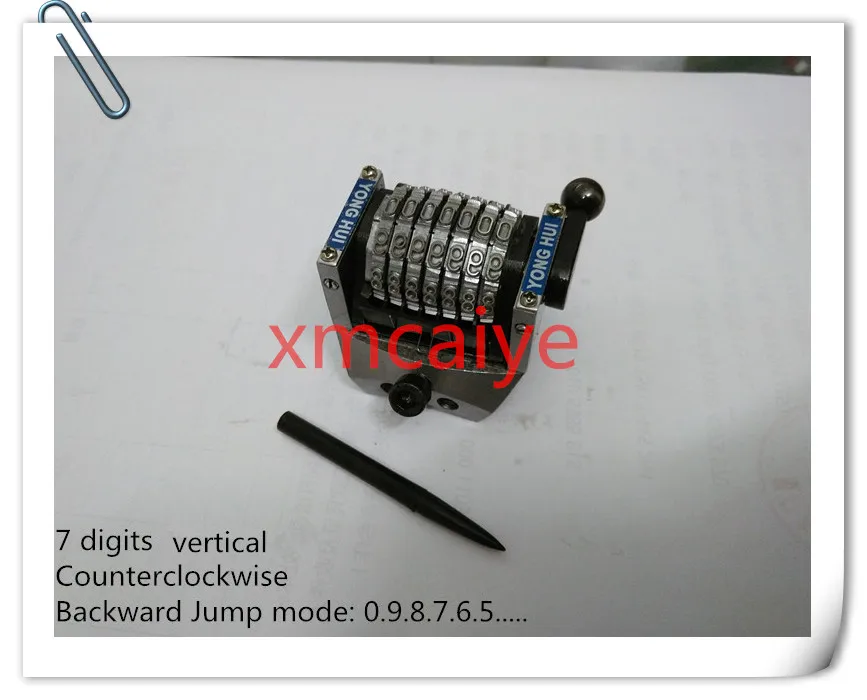 

GTO 7-digits numbering machine vertical , jump moth 0987654...backward