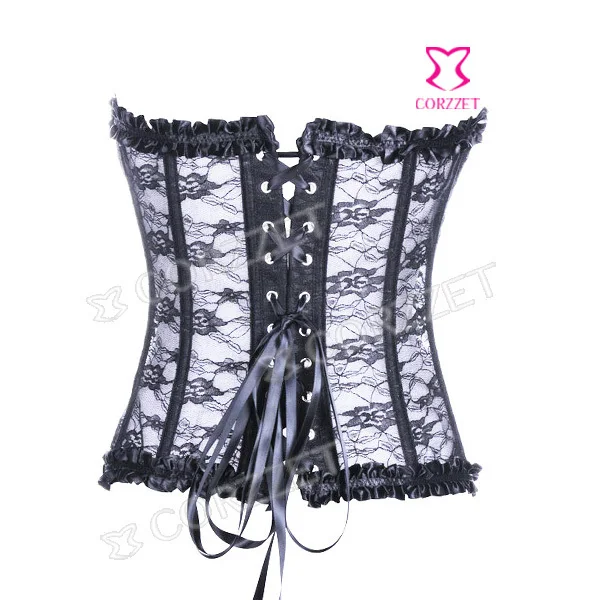 Корсет женский кружевной без бретелек с чашками пуш ап и молнией|zipper envelope|corset