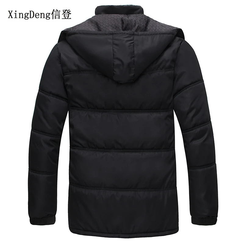 XingDeng 2018 New Hooded Casual warm fashion Jackets windcheater Sporting Mens thick 80s top Coat zipper clothes plus 3xl | Мужская