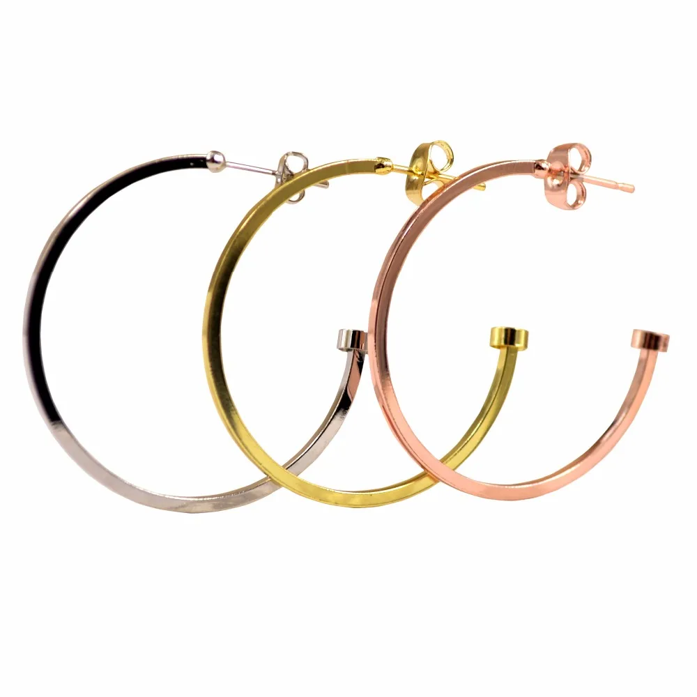 Женские сексуальные золотые серебристые розовые серьги кольца|Серьги-кольца| |