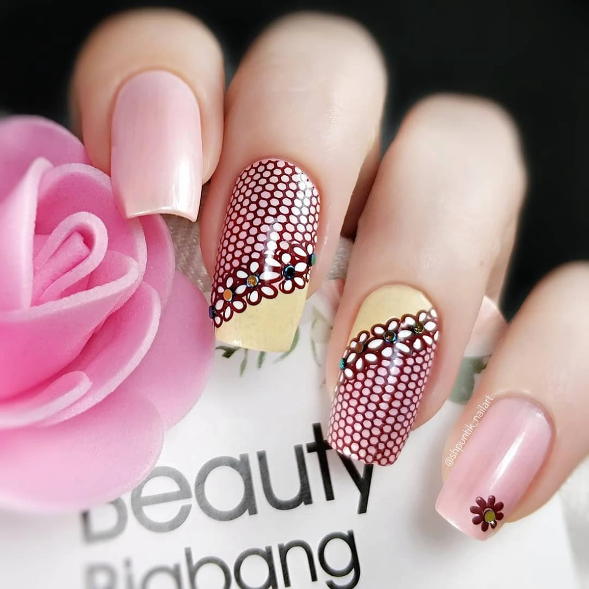 BeautyBigBang спиральный винт Мандала дизайн ногтей штамповка пластины трафарет 6*12 см для ногтей инструменты для ногтей штамповки пластины плесень XL-057