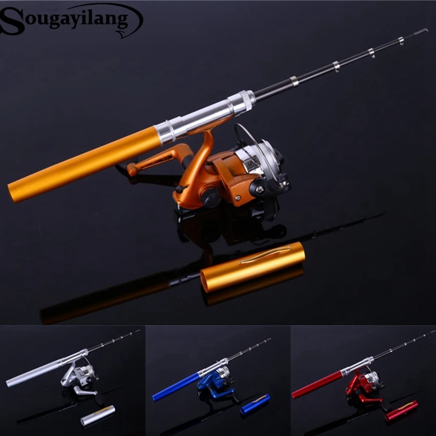 Ручная рыболовная удочка 4 цвета Портативный Телескопический зимний Рыболовный