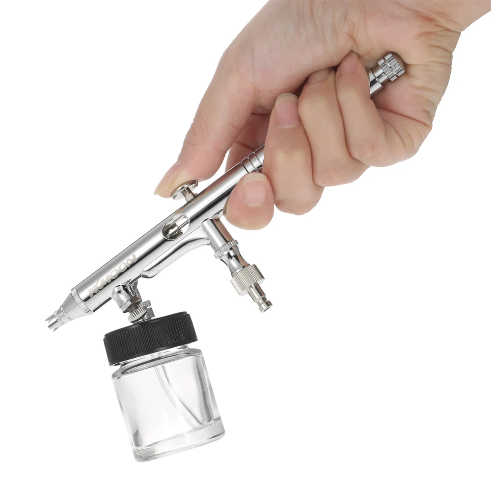 Multi-Purpose Mini Spray Gun Professional Dual-Action Airbrush Kit Air Control Air-Brush + Eyedropper 0.25mm 7cc &amp 22cc for art |