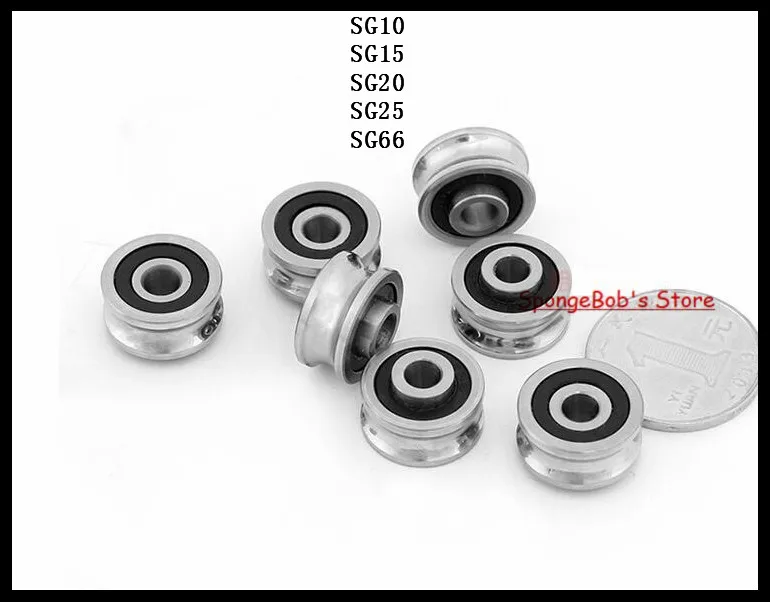 1-3 шт./лот SG10/SG15/SG20/SG25/SG66 U паз подшипника стальной шкив шариковые подшипники направляющий роликовый подшипник