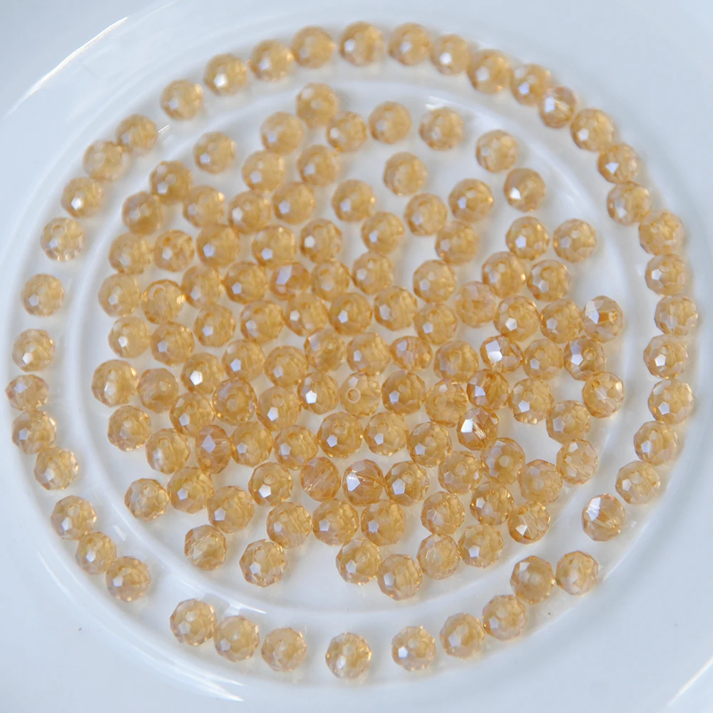 Бусины круглые из чешского стекла для изготовления ювелирных изделий 4 мм |