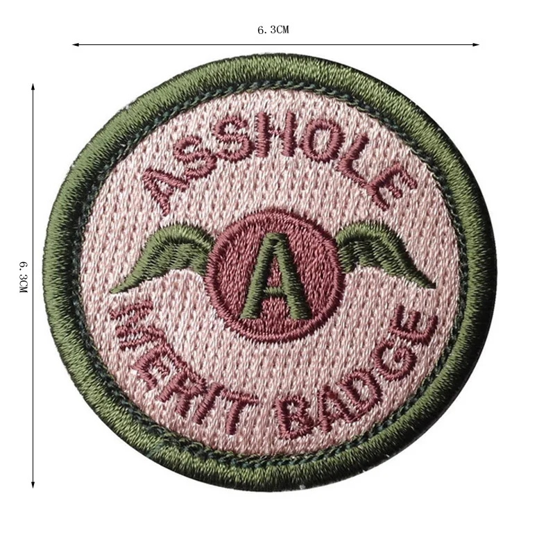 2017 мудак мерит значок вышитый патч тактический боевой знак 6 3 см крючок & Петля