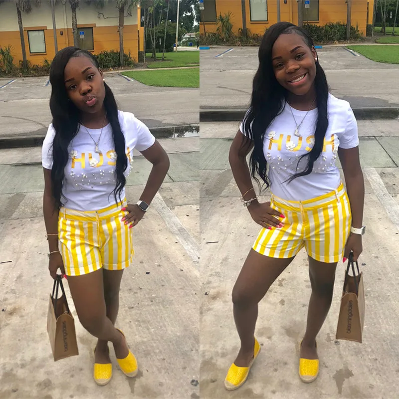 Женский комплект из двух предметов футболка с короткими рукавами и круглым