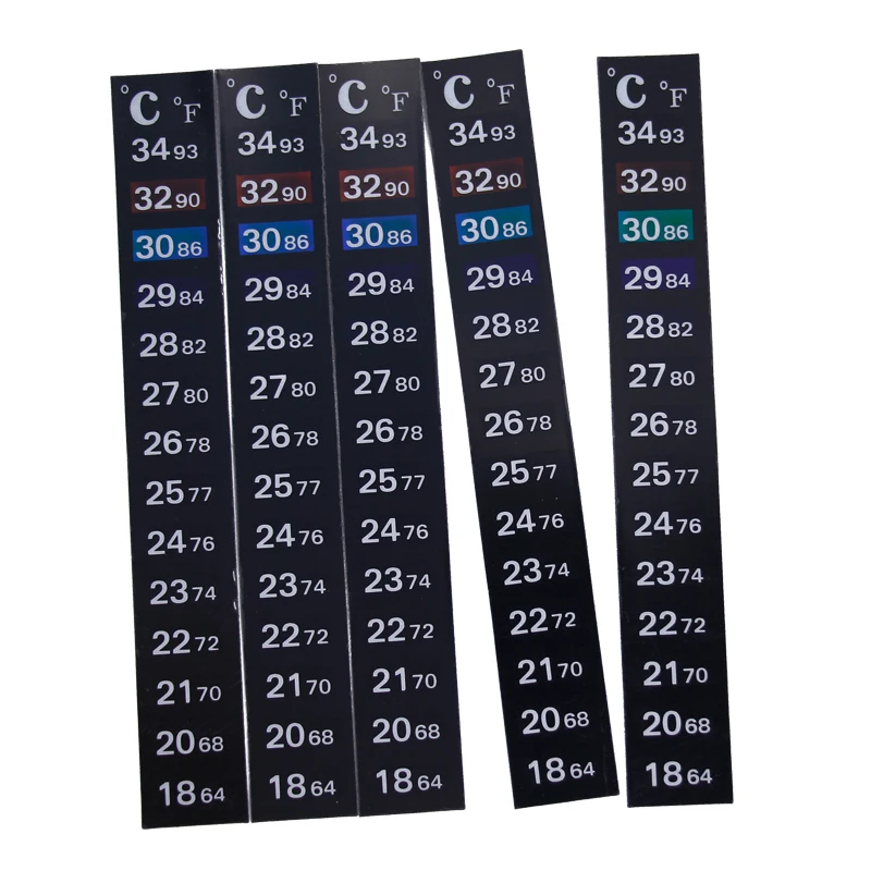 5 шт. клейкая лента для термометра аквариума 30% скидка|thermometer strip|temperature stickercolor