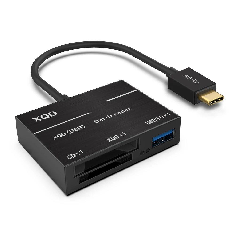 

Кард-ридер Moveski 9189C Type C XQD высокоскоростной USB C SD XQD кард-ридер из алюминиевого сплава флеш-кард-ридер