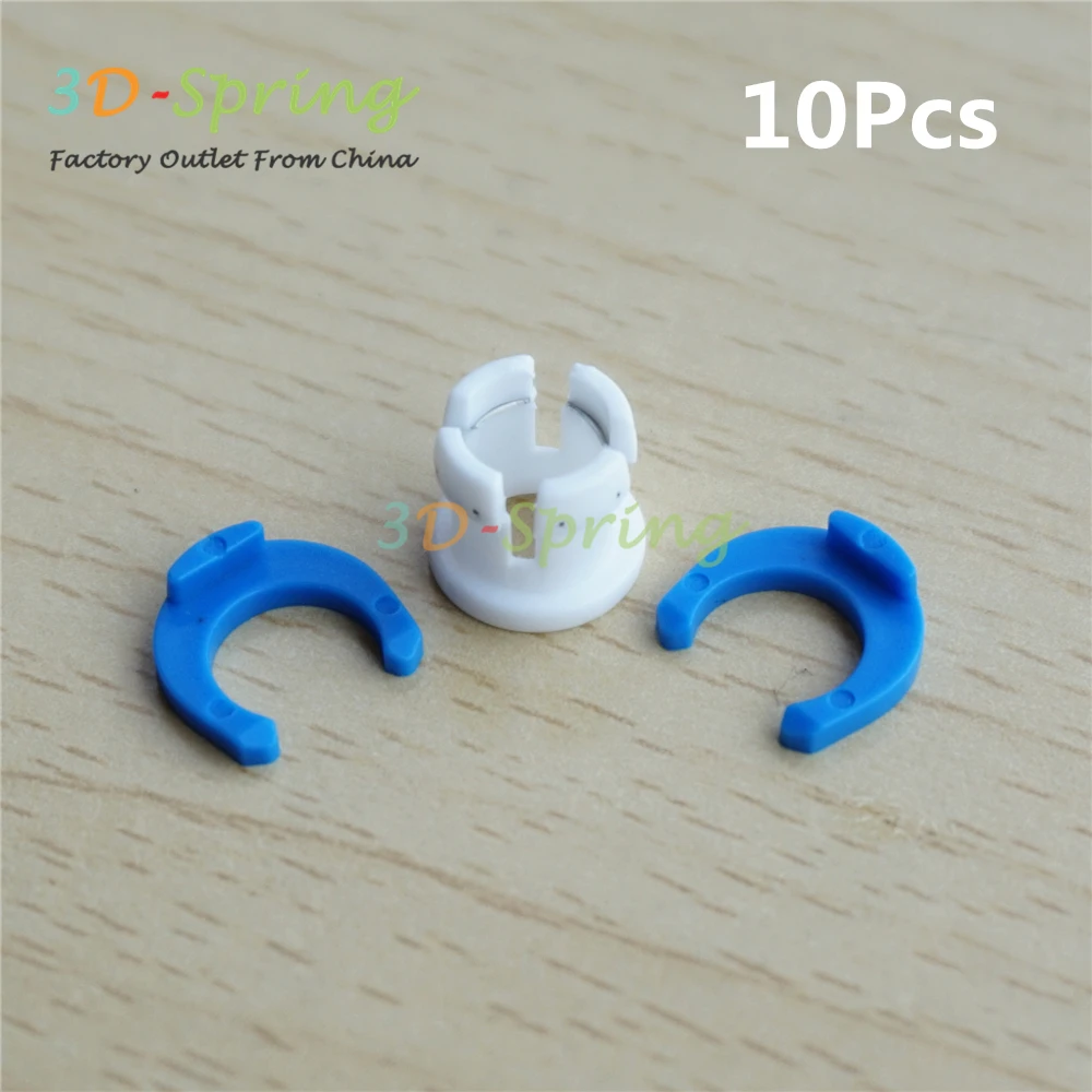 10 компл.. Ultimaker Боуден трубки/трубы синий и белый муфта цанговый зажим клип набор
