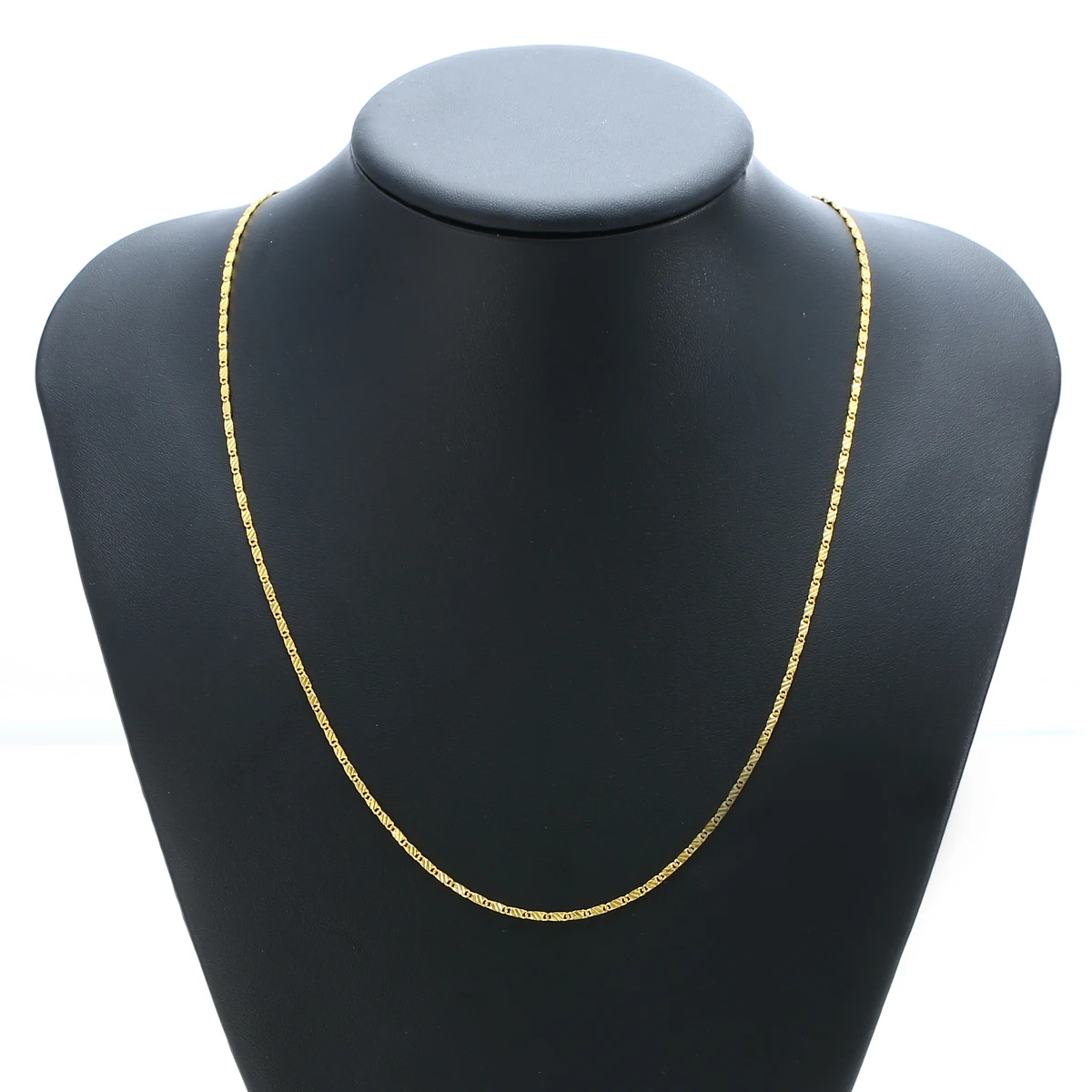 

8 Sizes Available Yellow Gold ColorLink Chain Necklace Women Men Kids 16/18/20/22/24/26/28/30 inch Jewelry collare DIY necklace