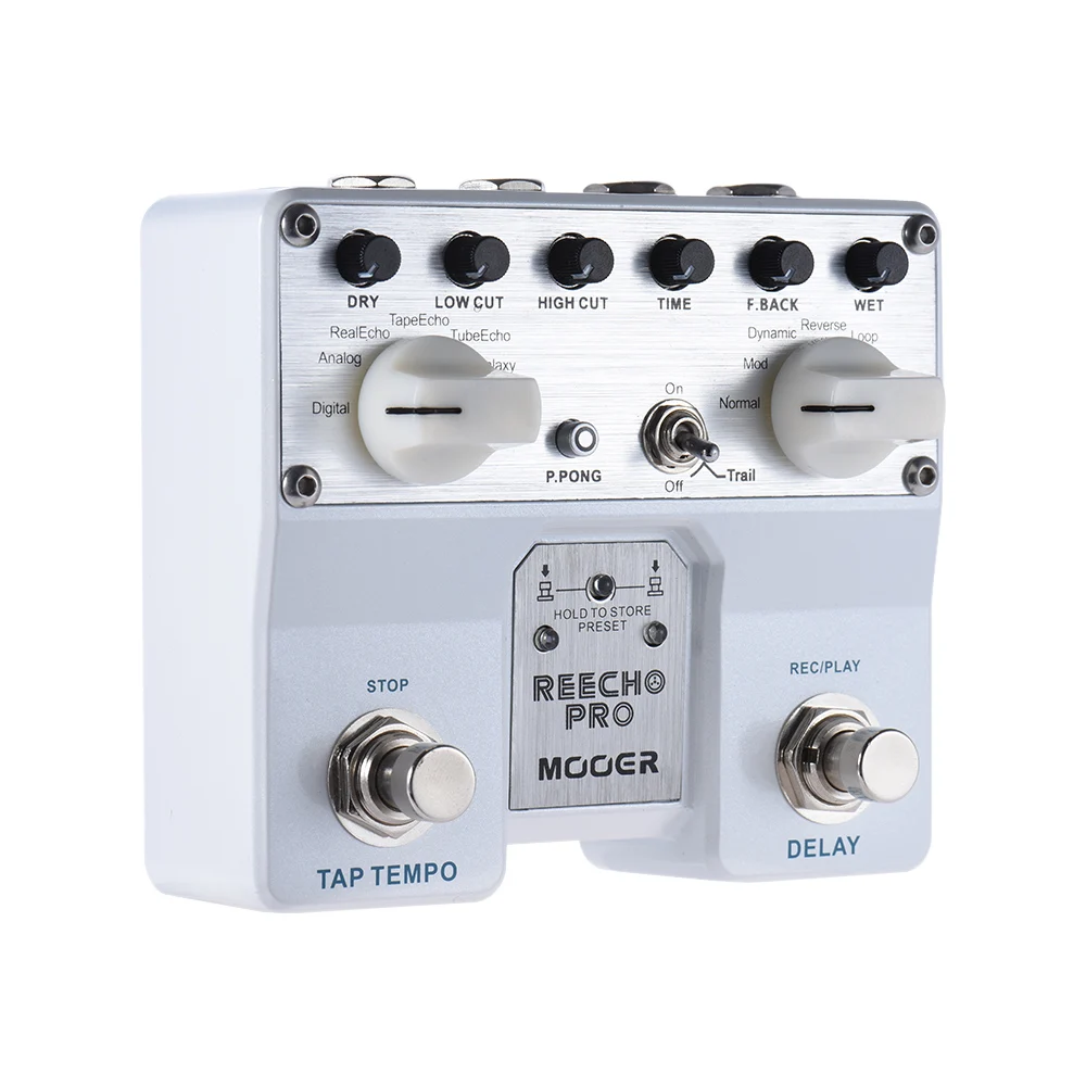 Горячая Распродажа цифровые гитарные педали MOOER Reecho Pro с эффектом двойной лапки