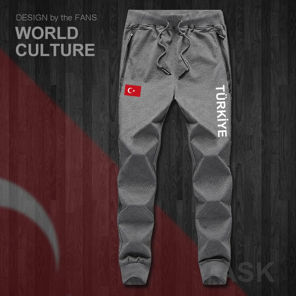 Turkey TUR Turkish Turk TR mens pants joggers jumpsuit sweatpants track sweat fitness fleece tactical casual nation country NEW | Мужская