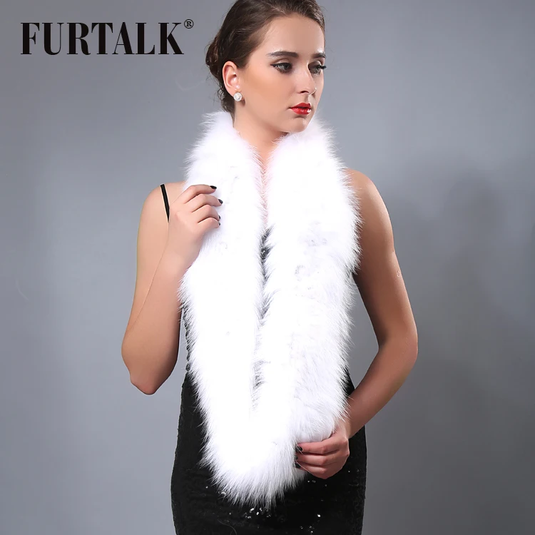 Меховой шарф 140*14 см очень длинный натуральный Лисий мех снуд для женщин|scarf snood|fur