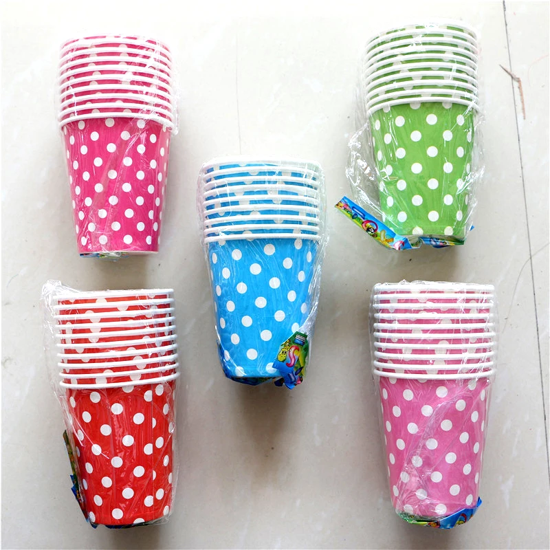 12pcs \ много счастливых День рождения розовый Посуда Baby Shower красные украшения