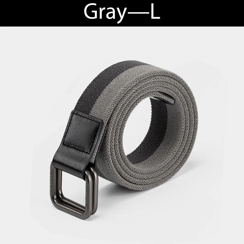 Gray L 3 цвета xiaomi mijia эластичный тканевый спортивный ремень 38 мм широкий пояс эластичный свободный двойной кольцевой пряжкой из сплава мужской ремень смарт - Цвет: Gray L