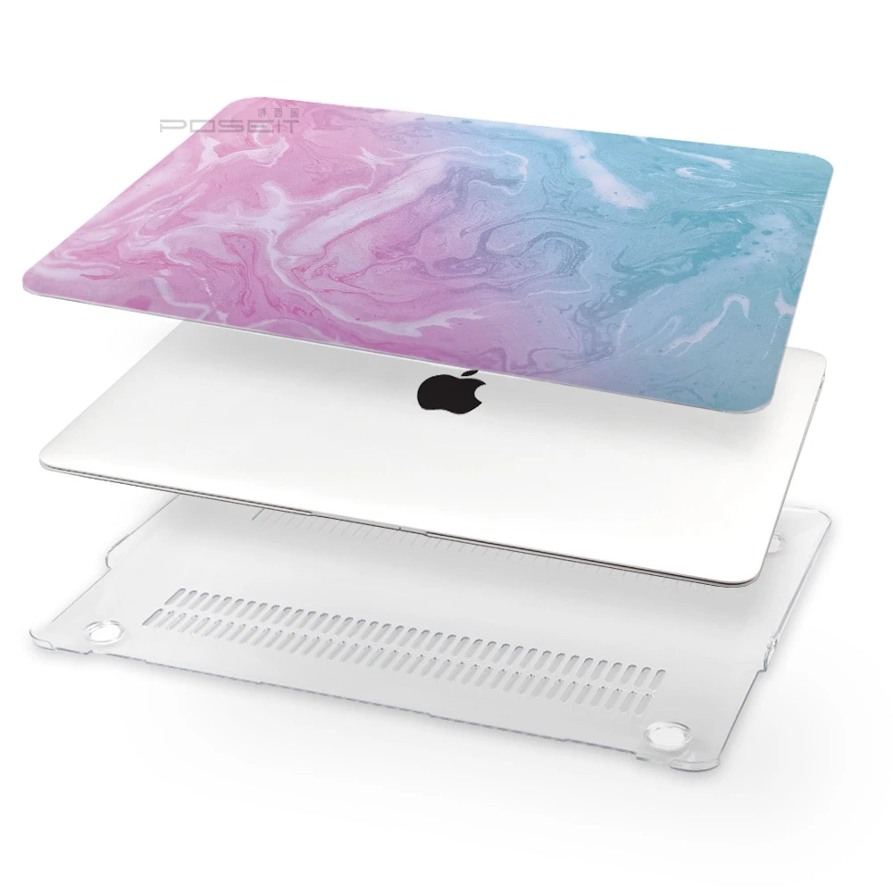Новый жесткий чехол с цветным мраморным узором для Apple Macbook White 13 дюймов A1342 MC207/MC516