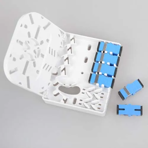 

4 Port 4 Core Fiber-optic Panel FTTH Fiber Optic Splice Tray Termination Box
