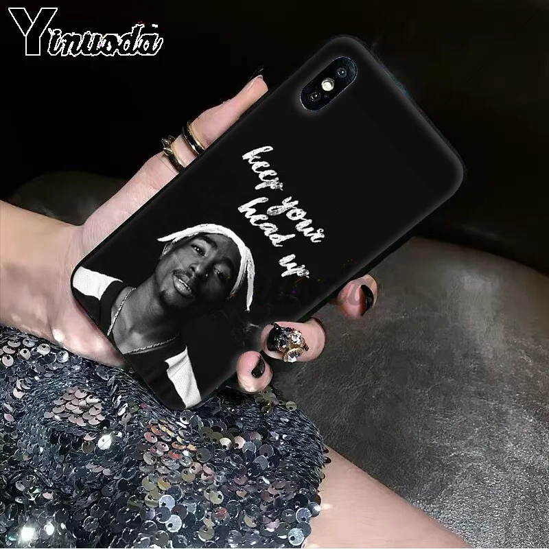 11pro MAX 2Pac Tupac Amaru Shakur Мягкий Силиконовый ТПУ чехол для телефона iPhone 6S 6plus 7 7plus 8 8Plus X Xs