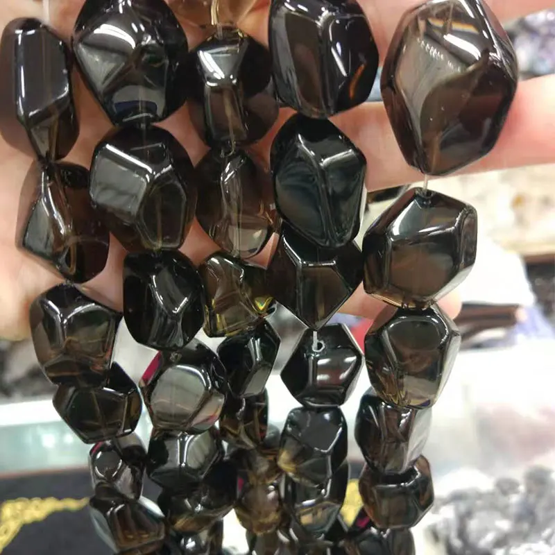 Бусины Из дымчатого кварца для изготовления ювелирных изделий 16-18x26-28 мм 15 дюймов