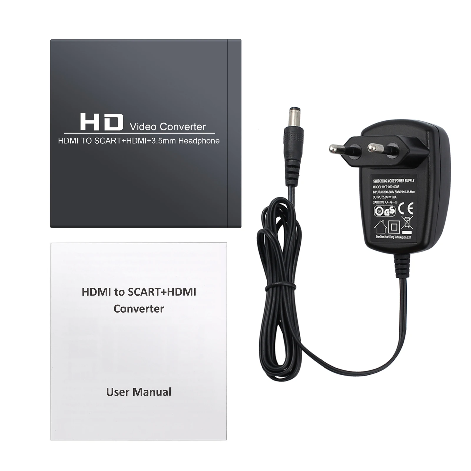 ESYNiC 1080 P HD конвертер CVBS + адаптер питания переходник HDMI-SCART и HDMI FL/FR стерео аудио