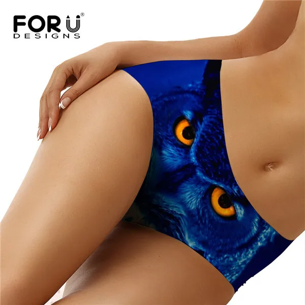 FORUDESIGNS женские 3D сексуальные животные сова печатные трусики дамское нижнее белье бесшовные трусики стринги bragas трусики для женского нижнего белья - Цвет: H007AM