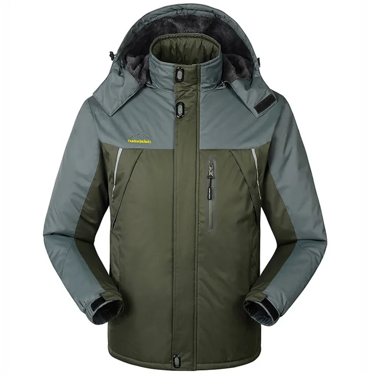 army green Зимняя куртка для мужчин и женщин, верхняя одежда, теплая спортивная одежда, толстая бархатная куртка, ветровка, куртки, jaqueta masculina, плюс размер, 6XL, пальто - Цвет: army green