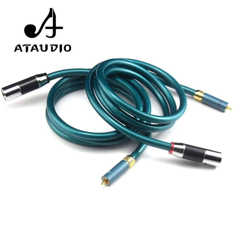 Кабель ATAUDIO Hifi RCA к XLR Pure OCC высокое качество 2 штекер штекер|rca to xlr cable|hifi rca2 rca |