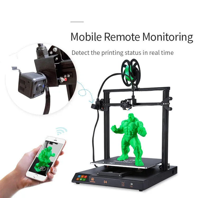 Простое управление MINGDA D4 3d широкоформатный принтер diy с функцией автоматического