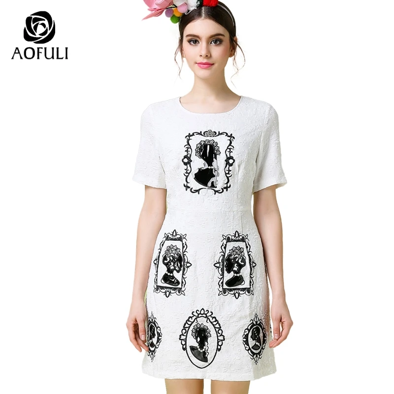 Размер S L Женские винтажные жаккардовые платья вышитые черно белые сарафаны