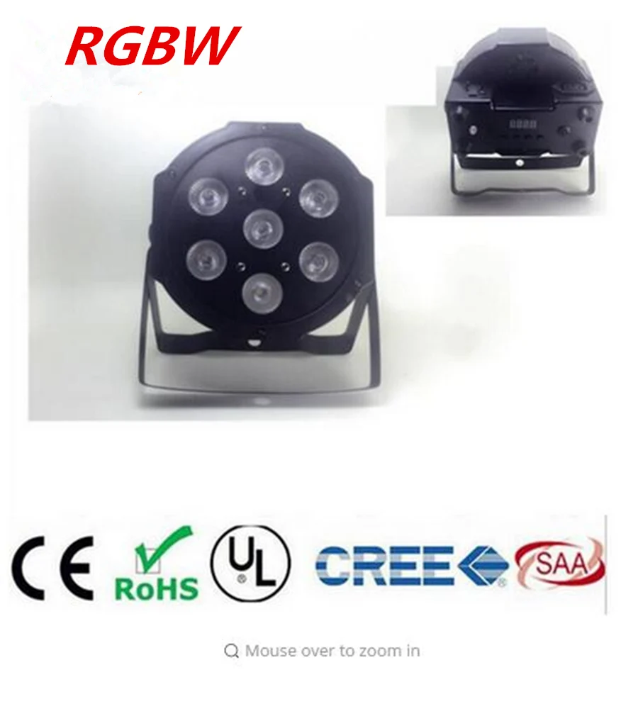 Led par 7x12w Движущийся светодиодный сценический светильник 7x18 Вт RGBWA+ UV 6в1 Профессиональный DMX512 для дискотеки DJ музыка вечерние KTV освещение для ночного клуба - Цвет: Led par 7x12w