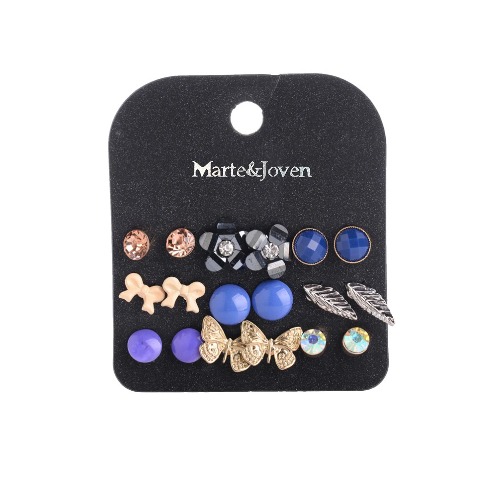 Женский винтажный комплект из серег гвоздиков и гвоздиков|flower earrings set|stud setearrings set