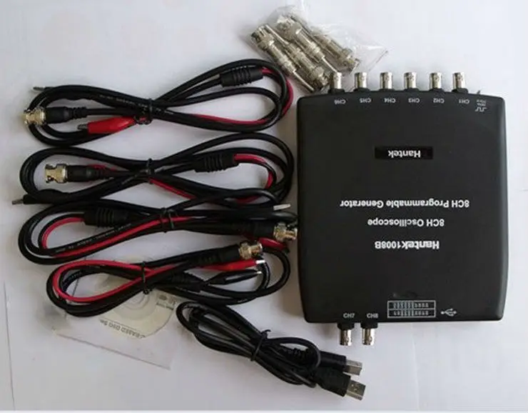 For Hantek 1008A 8CH PC Oscilloscope/DAQ/8CH Generator 2.4MSa/s 12bits 10mV/div to 5V/div input sensitivity same as 1008B | Инструменты