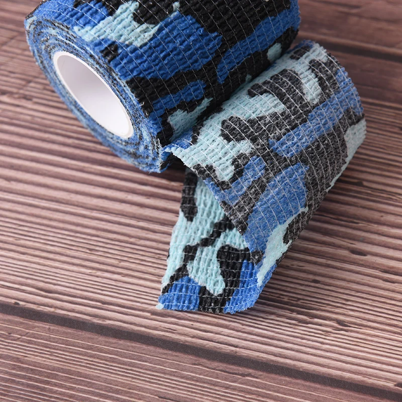 Самоклеящаяся камуфляжная стрейч повязка 5 см * 4 м Тактический нетканый защитный