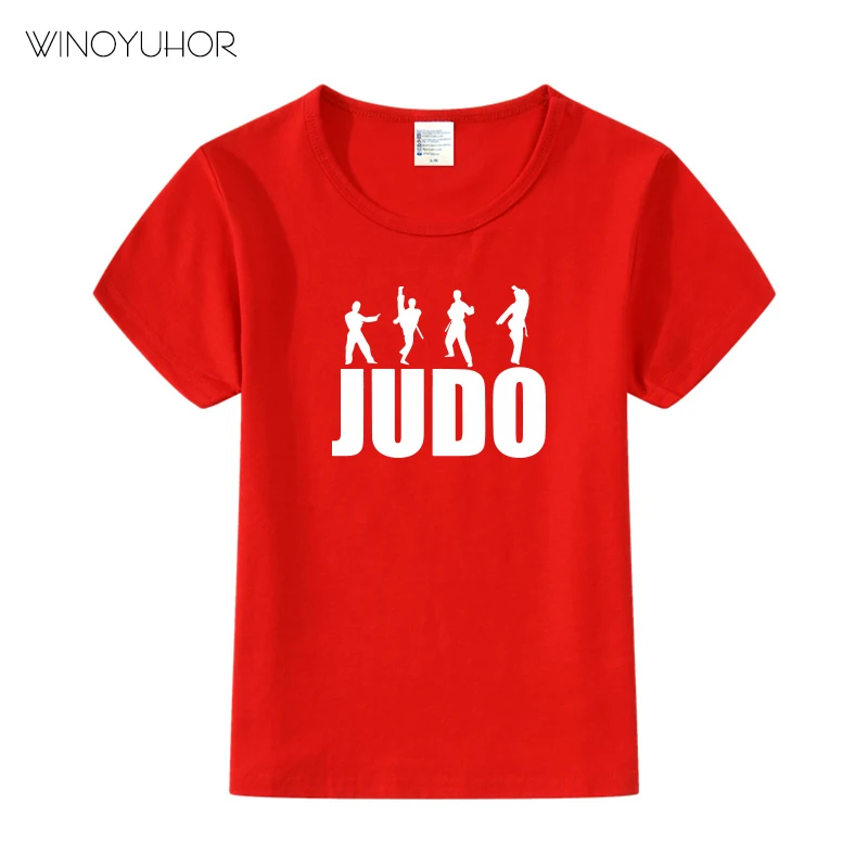 Детские Модные Забавные футболки с принтом дзюдо крутые летние короткими