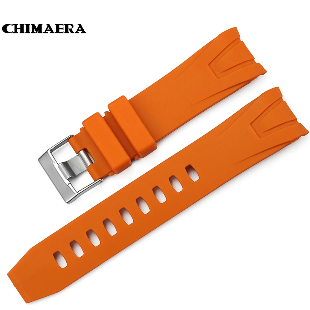 CHIMAERA 22 мм оранжевый черный резиновый ремешок водонепроницаемый Дайвинг