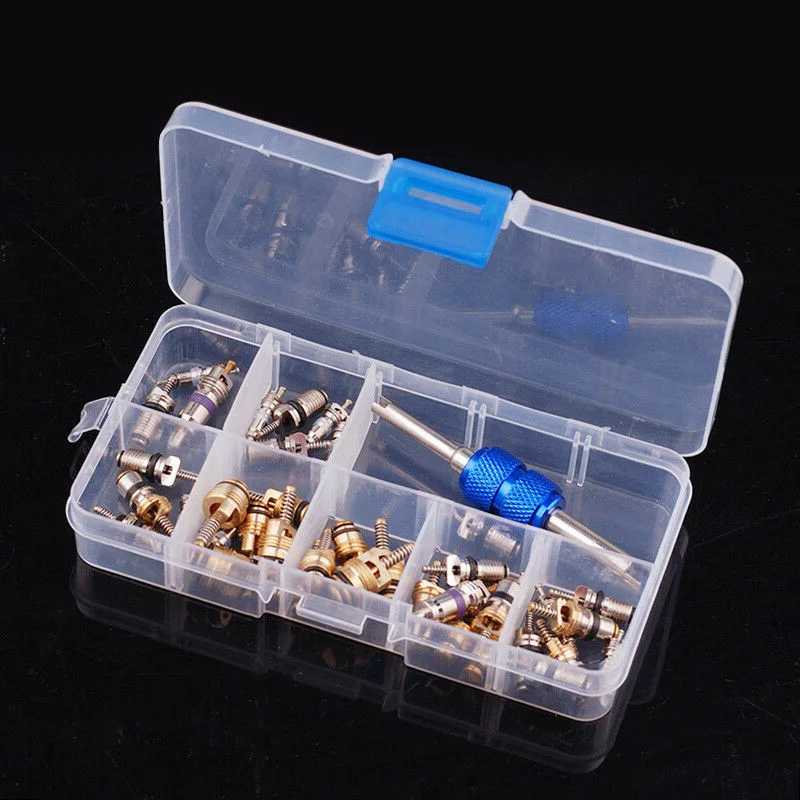 

Oil resistant Valve Cores AC Schrader Tool Kit Air Conditioning Auto Copper